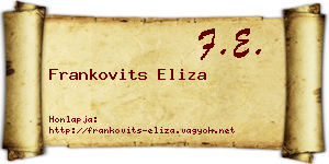 Frankovits Eliza névjegykártya